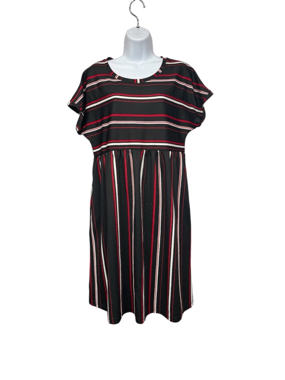 Suzanne Betro striped midi dress size large - Picture 1 of 10